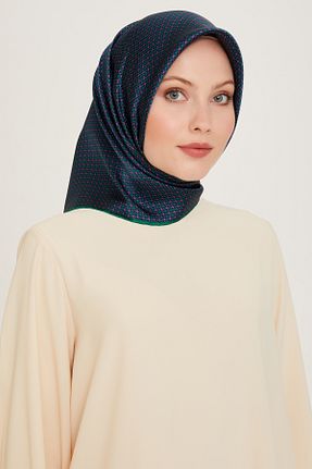 روسری سرمه ای کرپ ساتن ابریشم Armine - کد 867081477