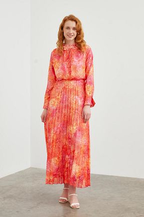 لباس حجاب نارنجی زنانه رگولار Zühre - کد 833553541