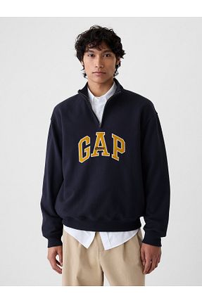 سوئیشرت سرمه ای مردانه چاپی GAP - کد 867108571