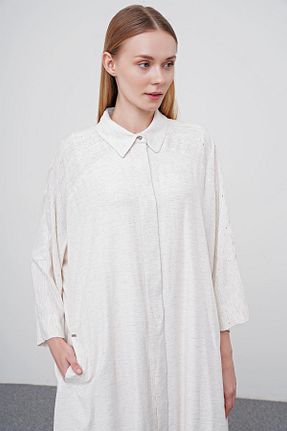 کلاه و ابایا بژ زنانه بافتنی Zühre - کد 849081522