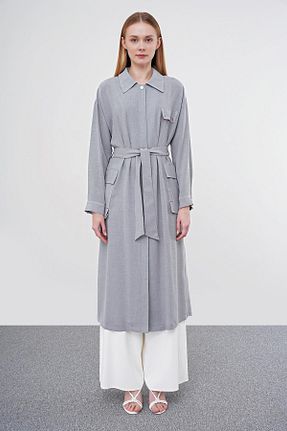 کلاه و ابایا طوسی زنانه بافتنی Zühre - کد 849081075