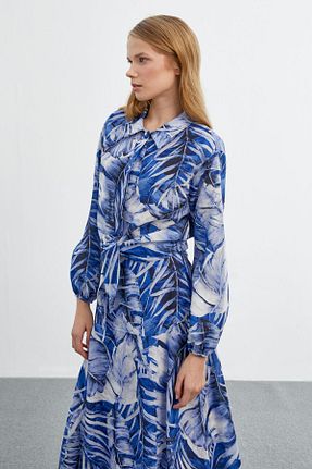 بلوز آبی زنانه ساده Zühre - کد 812891126