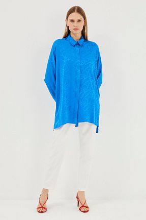 بلوز طوسی زنانه طرح دار Zühre - کد 812891331