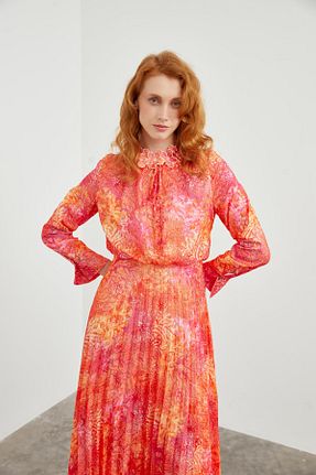 لباس حجاب نارنجی زنانه رگولار Zühre - کد 833553541