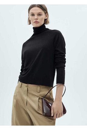 پلیور مشکی زنانه ساده MANGO - کد 857676821