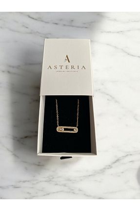 گردنبند استیل ( فولاد ) طلائی زنانه استیل (فولاد) Asteria Jewelry - کد 856365529