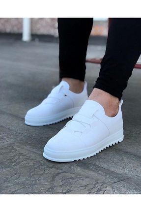 کفش کژوال سفید مردانه پاشنه کوتاه (1 - 4 سانتی متر) HACESHOP - کد 860059825