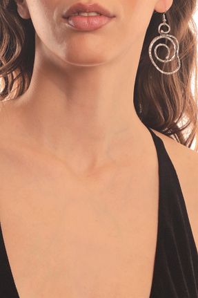 گوشواره جواهر روکش نقره LABALABA - کد 3809289