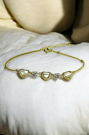 دستبند نقره طلائی زنانه 925 عیار Berrin Silver - کد 867196093