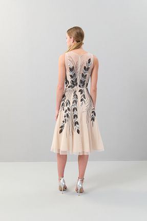 لباس مجلسی و فارغ التحصیلی بژ زنانه توری Roman - کد 867234131