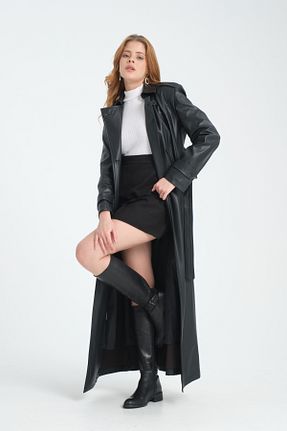 مانتو بلند مشکی زنانه KARALI KONFEKSİYON - کد 867239617