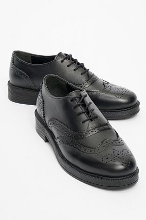 کفش لوفر مشکی زنانه چرم خالص luvishoes - کد 856908522