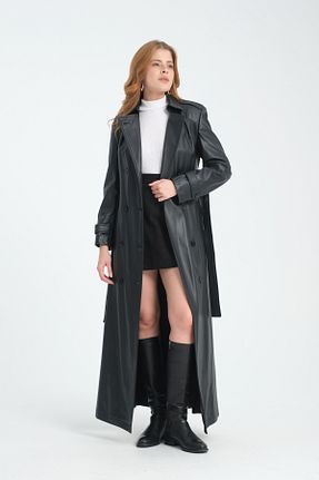 مانتو بلند مشکی زنانه KARALI KONFEKSİYON - کد 867239617