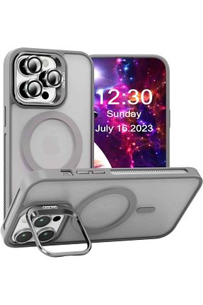 کاور و قاب طوسی iPhone 15 Pro Fibaks - کد 851576384