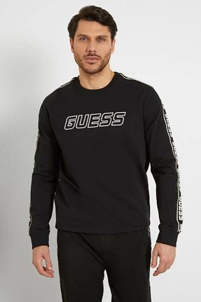 سوئیشرت مشکی مردانه طرح دار Guess - کد 804349488