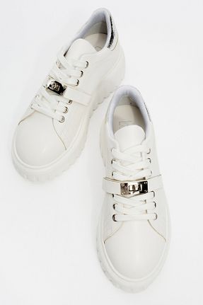 کفش اسنیکر سفید زنانه بند دار luvishoes - کد 857372702