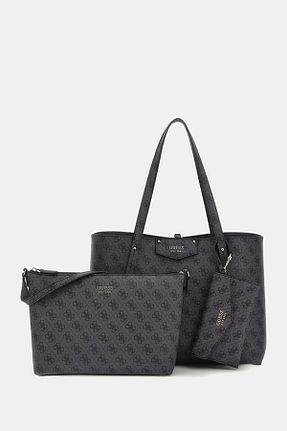 کیف دوشی طوسی زنانه چرم مصنوعی Guess - کد 804355603
