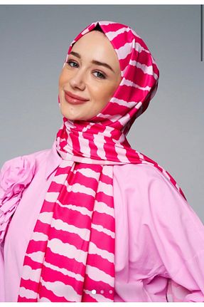 شال صورتی زنانه ابریشم MODA - کد 867251625