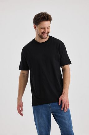 تیشرت مشکی مردانه رگولار macharel jeans - کد 867279915