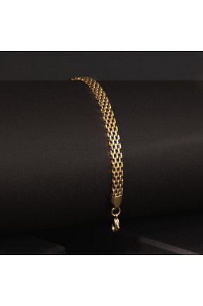 دستبند استیل (فولاد) طلائی مردانه استیل ضد زنگ FOURSOLOS - کد 867287080