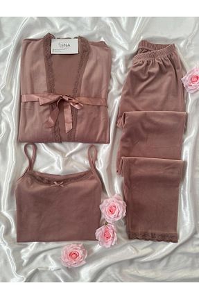 ست لباس راحتی صورتی زنانه ساده Lena Homewears - کد 867267946