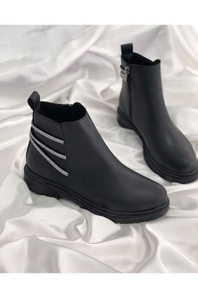 بوت / نیم بوت مشکی زنانه چرم مصنوعی ELMANDO - کد 767189645
