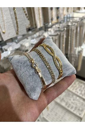 ست جواهر طلائی زنانه روکش طلا BERS AKSESUAR - کد 813092784