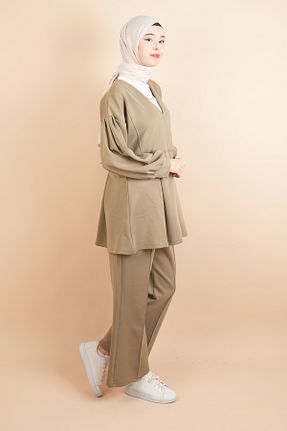 لباس سبز زنانه بافتنی 03KIZKULESITEKS - کد 867324442