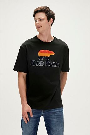 تیشرت اسپرت مشکی مردانه رگولار Bad Bear - کد 683252683