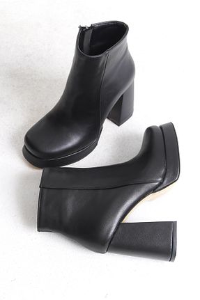 بوت / نیم بوت مشکی زنانه چرم مصنوعی Shoesers - کد 869186805
