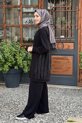 ست بالاتنه و پائین تنه حجاب مشکی زنانه رگولار FUAT GÜRSEN - کد 867339465