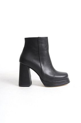بوت / نیم بوت مشکی زنانه چرم مصنوعی Shoesers - کد 869186805