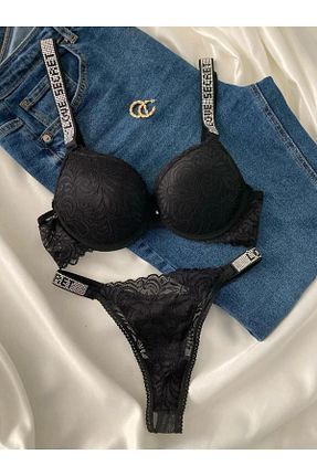 ست لباس زیر مشکی زنانه Beyaz Gelincik Underwear - کد 867329203