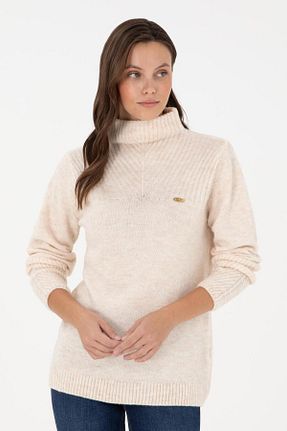 پلیور بژ زنانه ساده U.S. Polo Assn. - کد 867325251