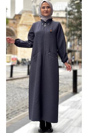 کلاه و ابایا طوسی زنانه جین ESRANUR - کد 867344536