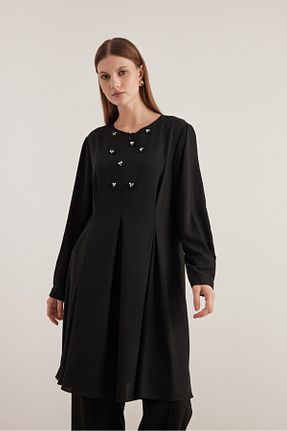 تونیک حجاب مشکی زنانه بافتنی Aker - کد 867649675
