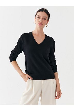 پلیور مشکی زنانه ساده United Colors of Benetton - کد 772837062