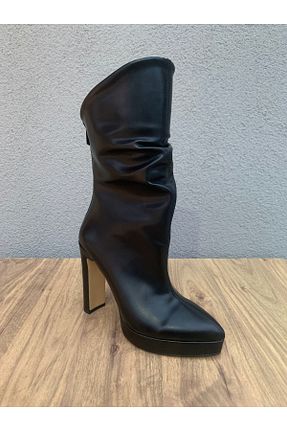 بوت / نیم بوت مشکی زنانه چرم مصنوعی Beety - کد 867351514