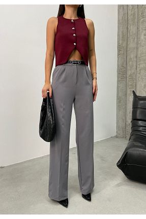 شلوار طوسی زنانه پارچه TİSHOOSTORE - کد 867345902