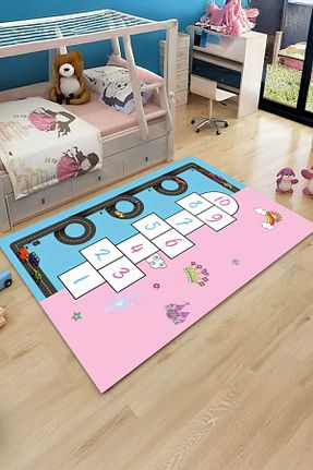فرش بچه گانه آبی پلی استر Bir Aksesuar - کد 867345789