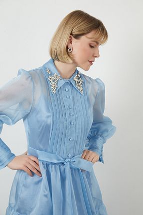 لباس آبی زنانه بافتنی GIZIA - کد 867357035