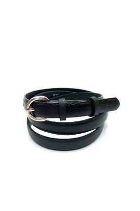 کمربند مشکی زنانه چرم خالص GİRAY - کد 867354895
