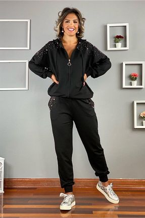 ست کرمکن اسپرت مشکی زنانه %100 پنبه Nevin Kaya Moda - کد 759730072