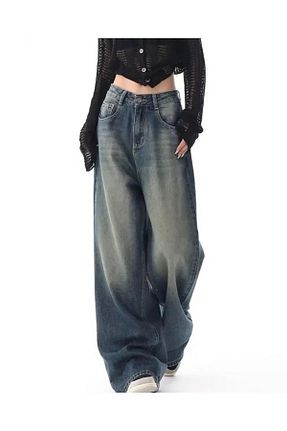 شلوار آبی زنانه پنبه ای DENOKMODA - کد 867354595