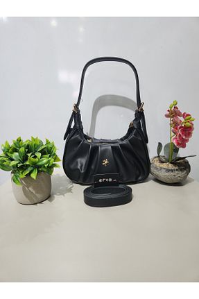 کیف دوشی مشکی زنانه چرم مصنوعی ErvaEs - کد 867557753