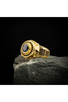 انگشتر نقره مشکی مردانه کریستال vevasilver - کد 852726005