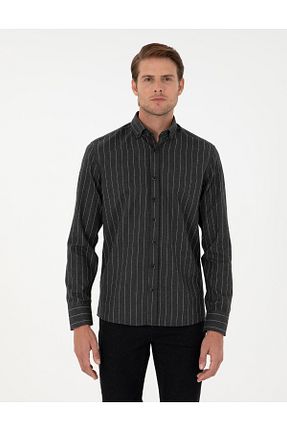پیراهن طوسی مردانه رگولار Pierre Cardin - کد 868994473