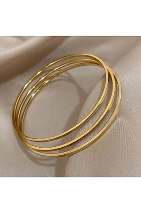 دستبند استیل (فولاد) طلائی زنانه استیل (فولاد) kalitetak - کد 867365692