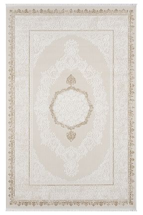 فرش طوسی قابل شستشو Prestige Halı - کد 867382284