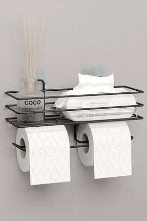 پایه دستمال توالت مشکی فلزی zabata - کد 825076705
